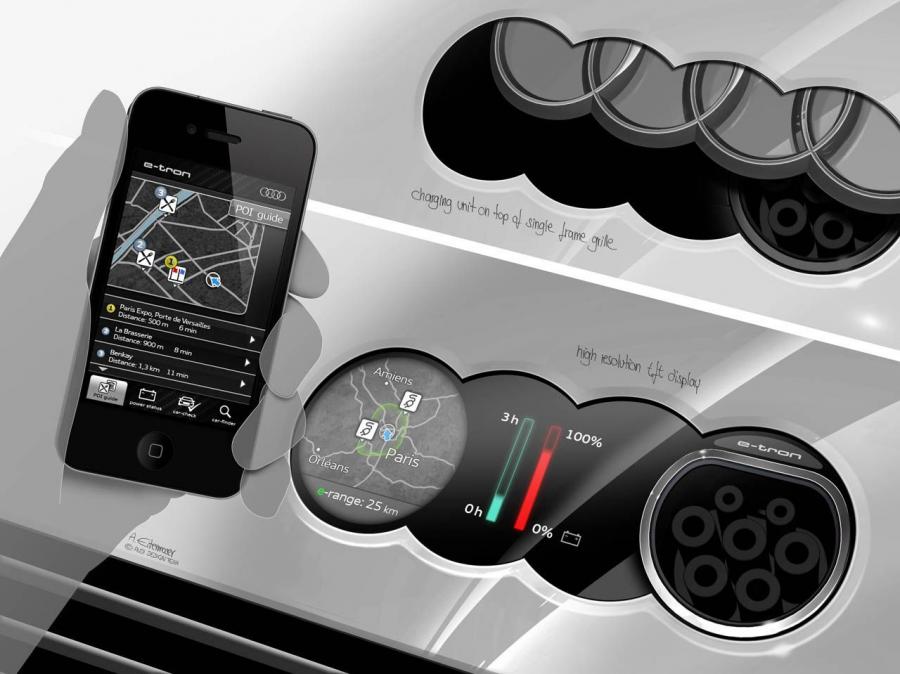 Эскиз Audi e-Tron Spyder Concept 2010 года  (фото 45 из 105)